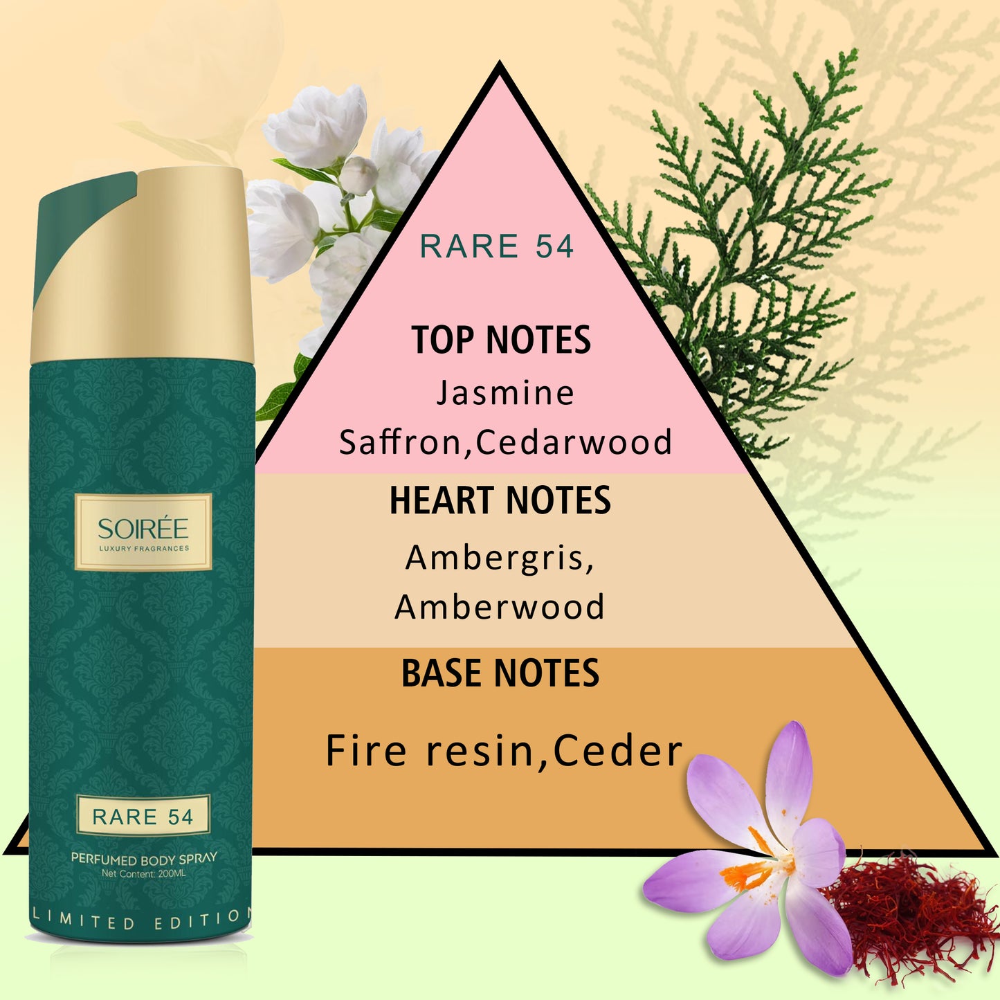 Soiree Limited Edition 200ml Deodorants / Body Spray - long lasting